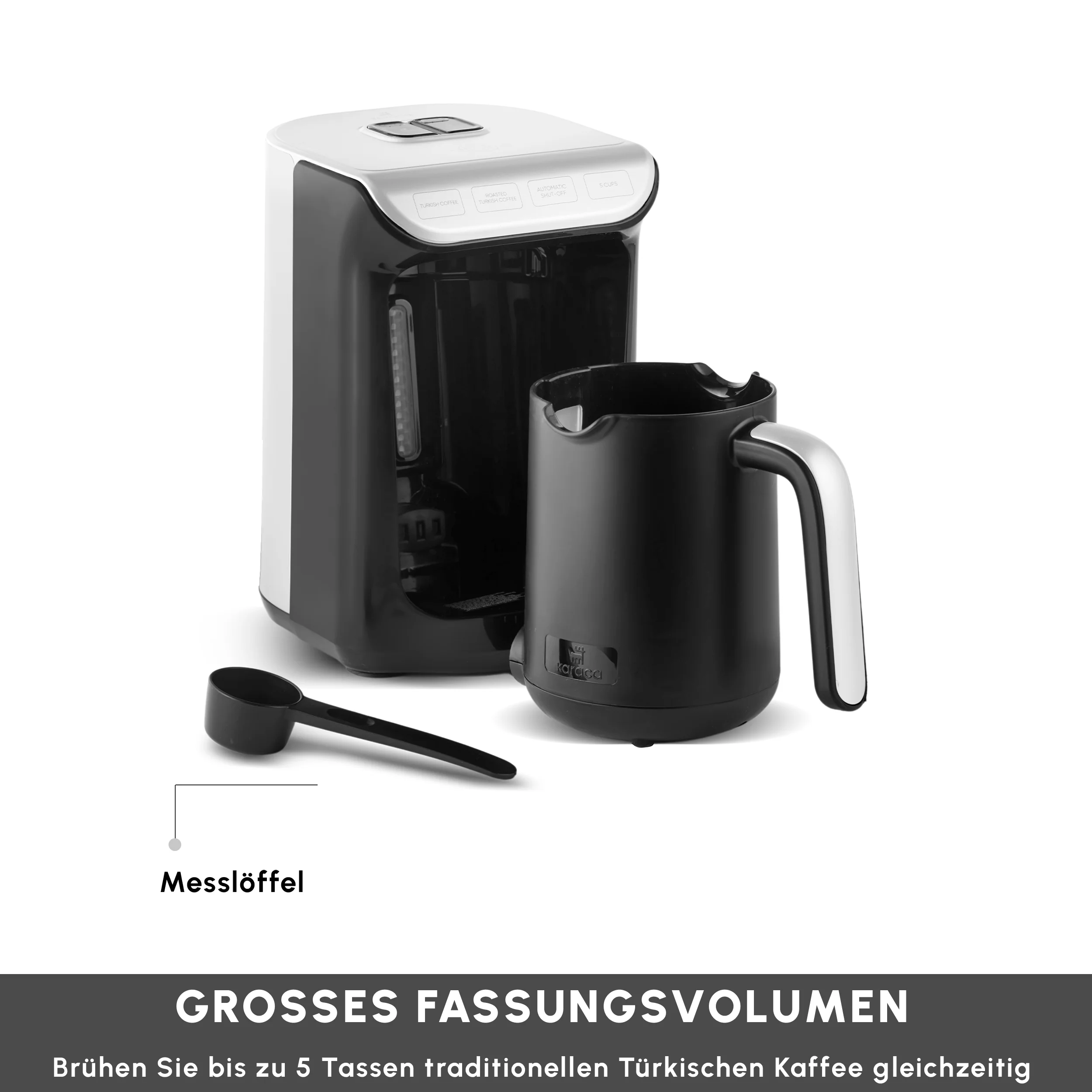 Karaca Hatır Koz Milky Türkische Kaffeemaschine Weiß – Bild 3