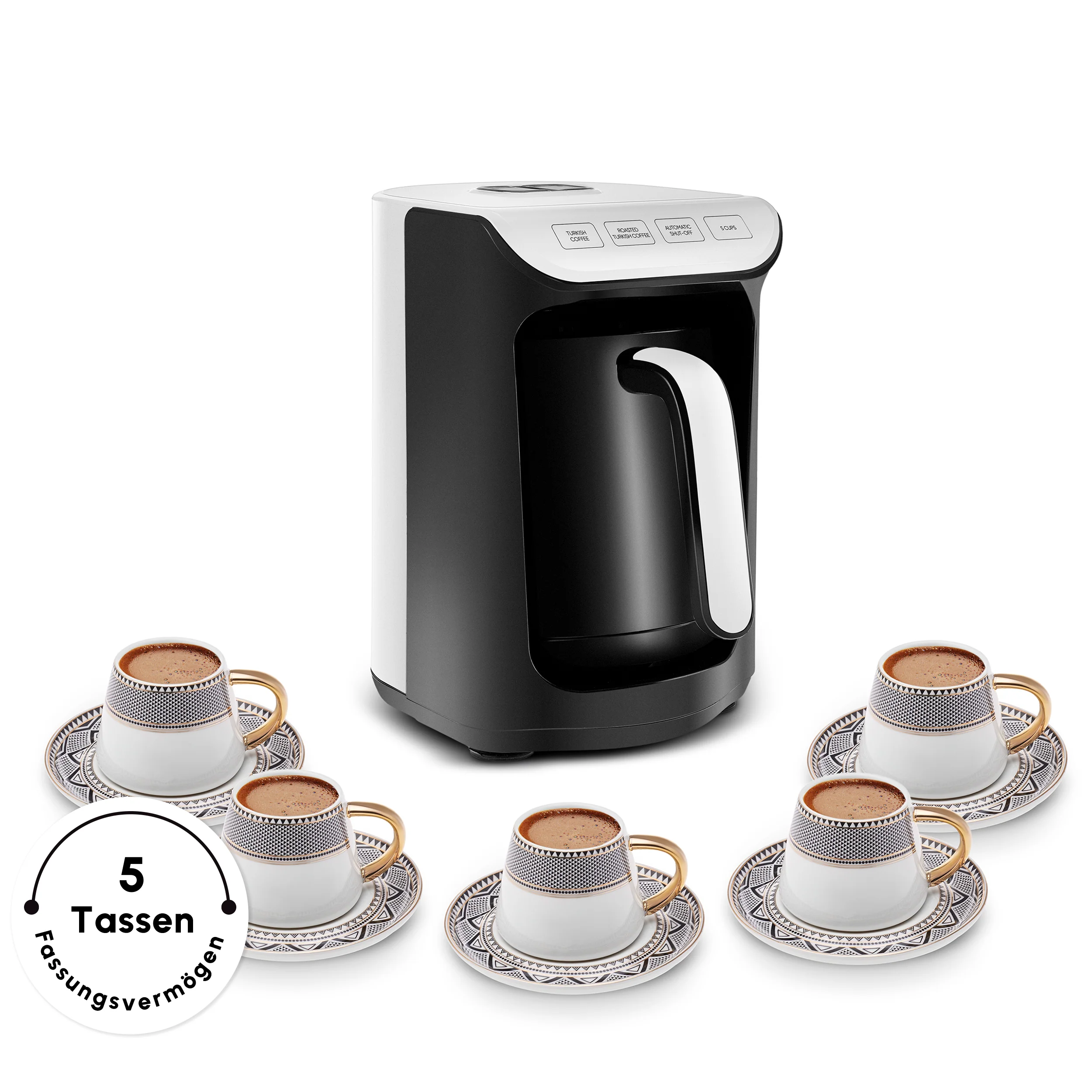 Karaca Hatır Koz Milky Türkische Kaffeemaschine Weiß – Bild 4