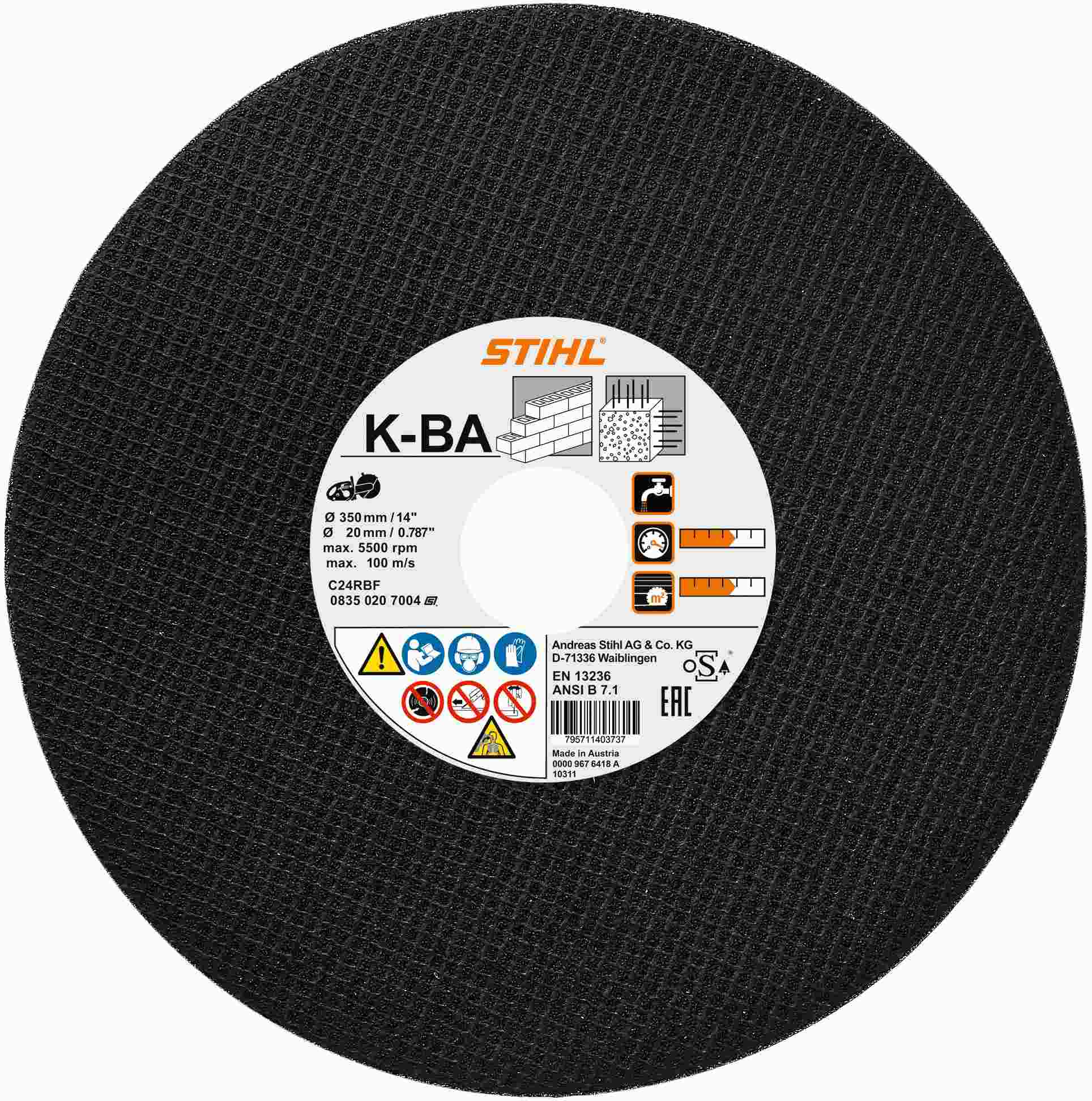 STIHL Kunstharz-Trennschleifscheibe Stein, Ø 350 mm – Bild 2