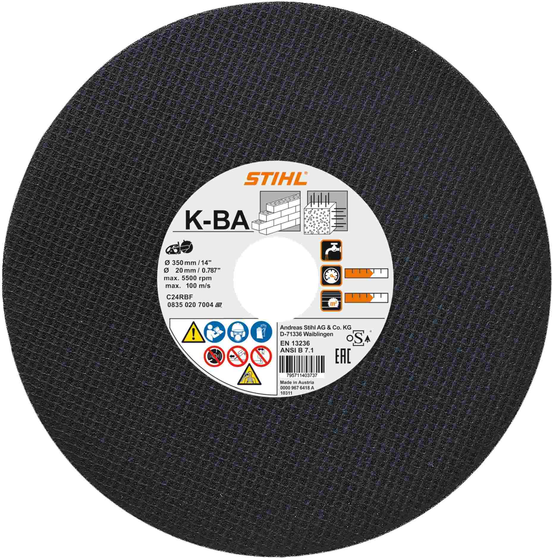 STIHL Kunstharz-Trennschleifscheibe Stein, Ø 350 mm – Bild 3