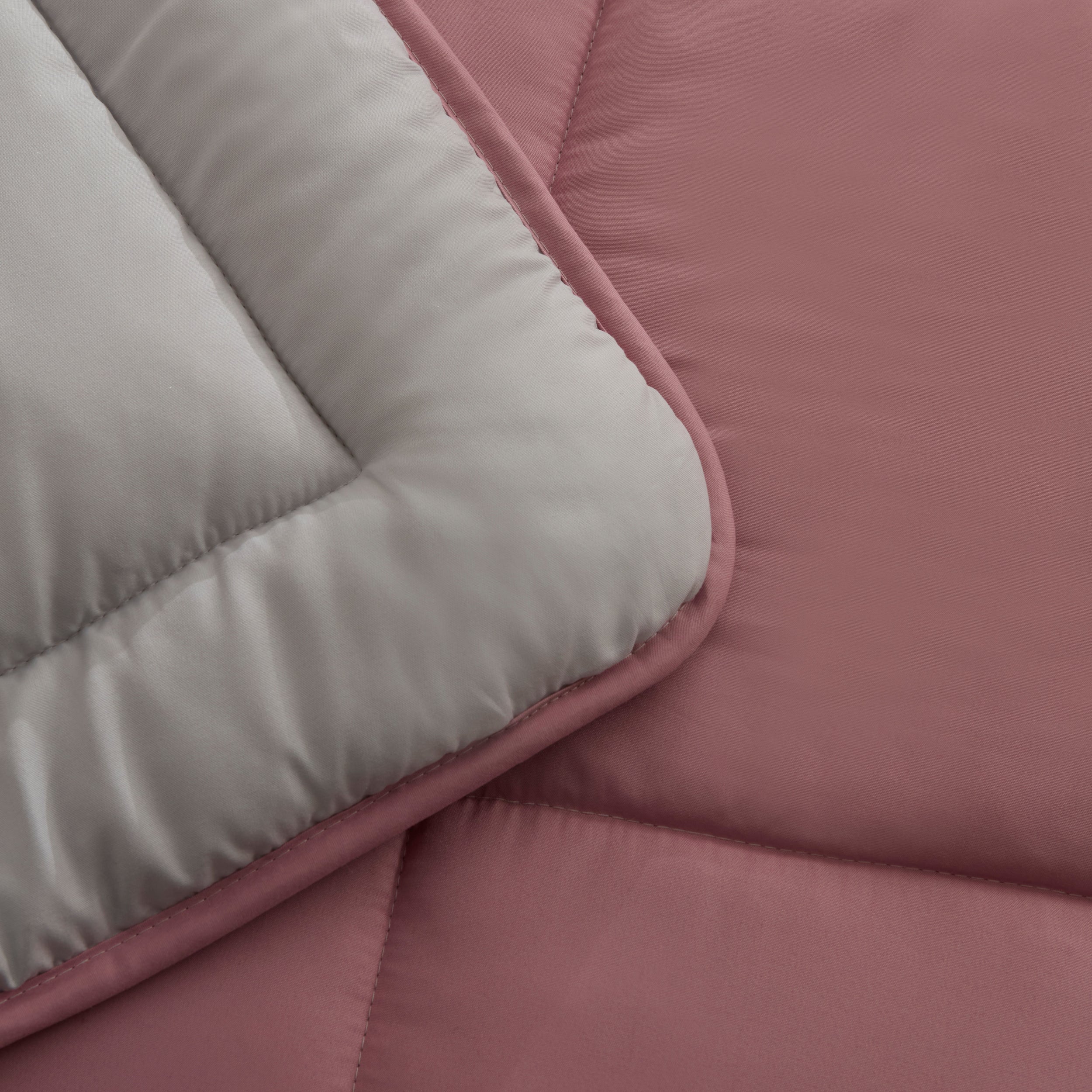 Karaca Double Face Bettdecke Pudra - Hellgrau 155X220 – Bild 7