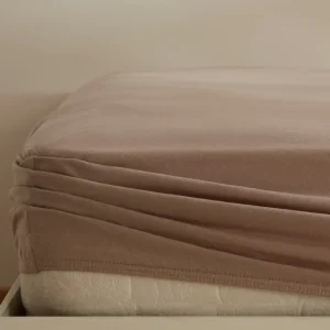 Karaca Home Jersey Spannbettlaken, 100x200+30 cm, Beige