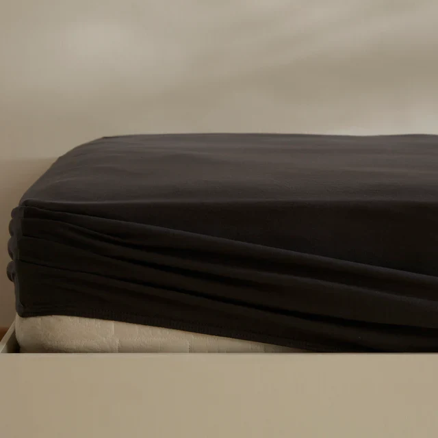 Karaca Home Jersey Spannbettlaken, 160x200+30 cm, Anthrazit