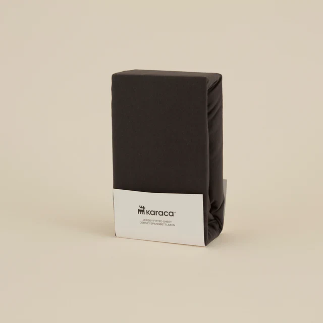 Karaca Home Jersey Spannbettlaken, 160x200+30 cm, Anthrazit – Bild 2