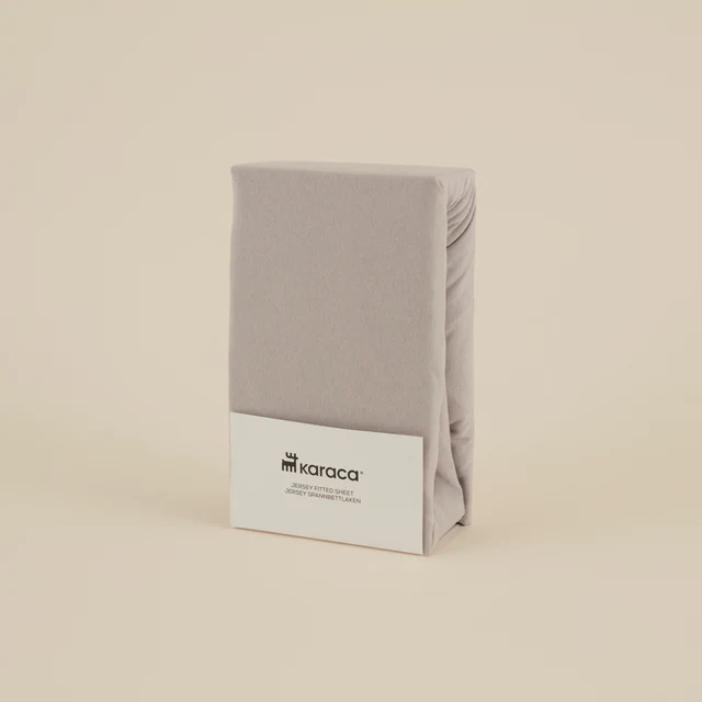 Karaca Home Jersey Spannbettlaken, 140x200+30 cm, Grau – Bild 2