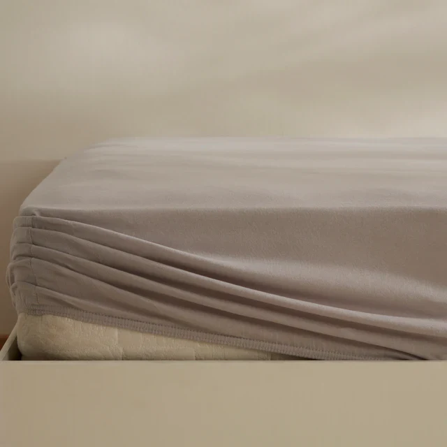 Karaca Home Jersey Spannbettlaken, 140x200+30 cm, Grau