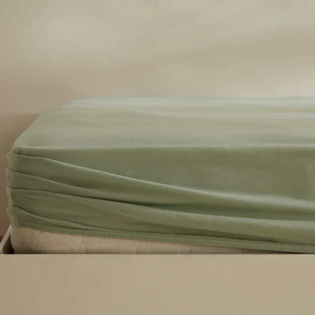 Karaca Home Jersey Spannbettlaken, 180x200+30cm, Mint