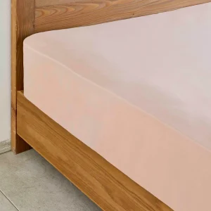 Karaca Home Jersey Fitted Bed Sheet Salmon Pink 100x200 cm + 30 cm Öko-Tex Zertifiziert