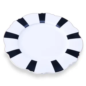 Karaca Romantic Schwarze Linie Servierplatte  27 cm