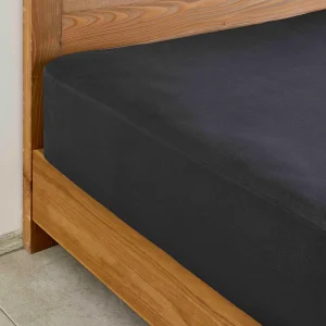 Karaca Home Spannbettlaken Anthracite 90x200 cm + 30 cm Öko-Tex Zertifiziert