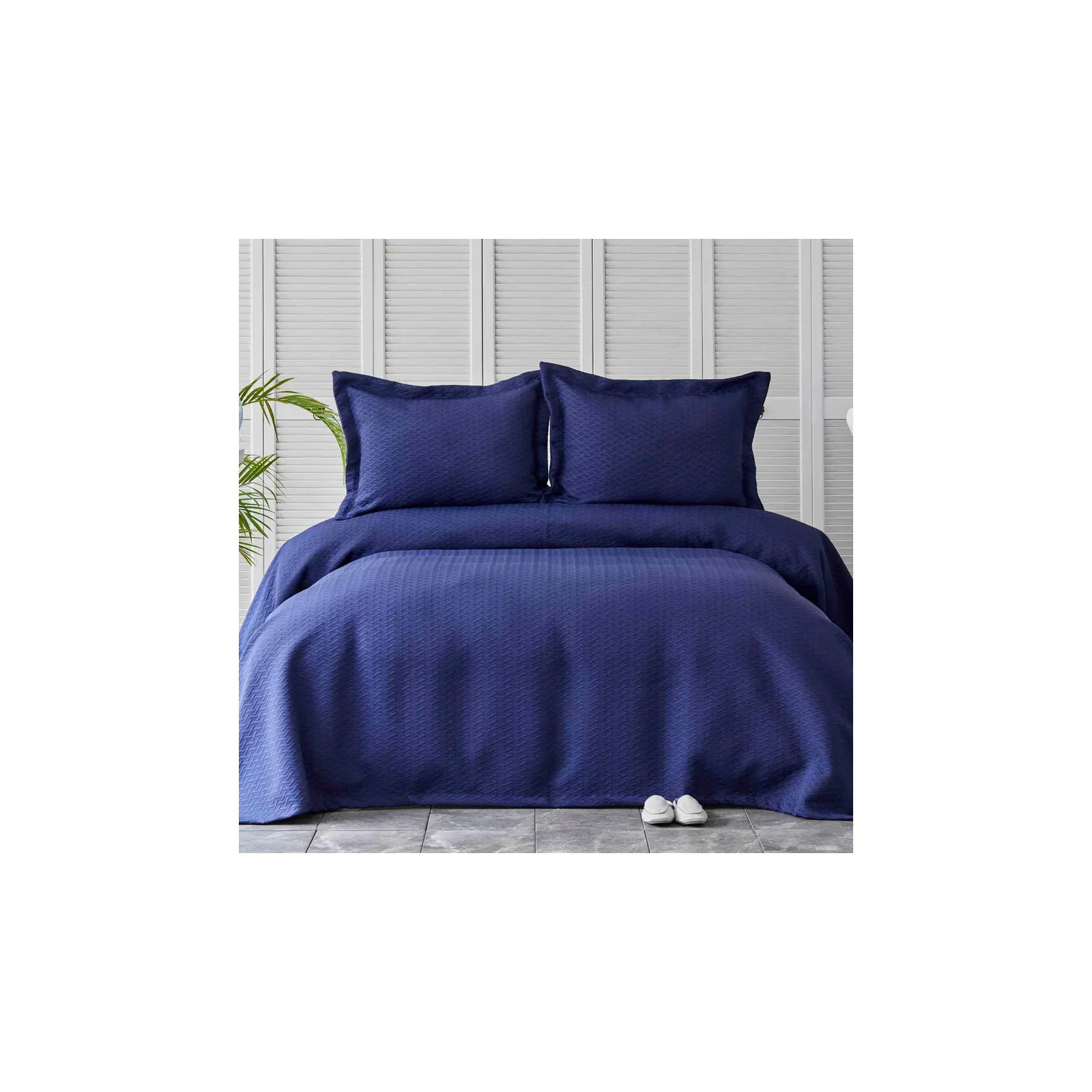 Karaca Home Charm Bold Navy Blau Bettdecken Set Einzeln