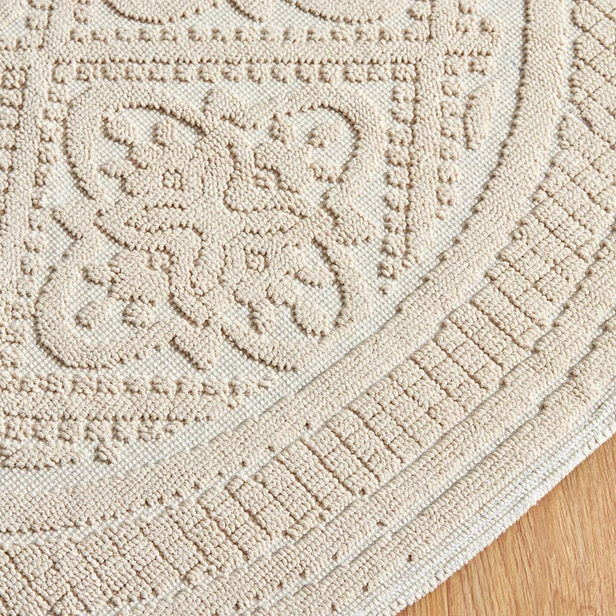 Karaca Home Vio Creme Rund 100x100 cm Teppich – Bild 2