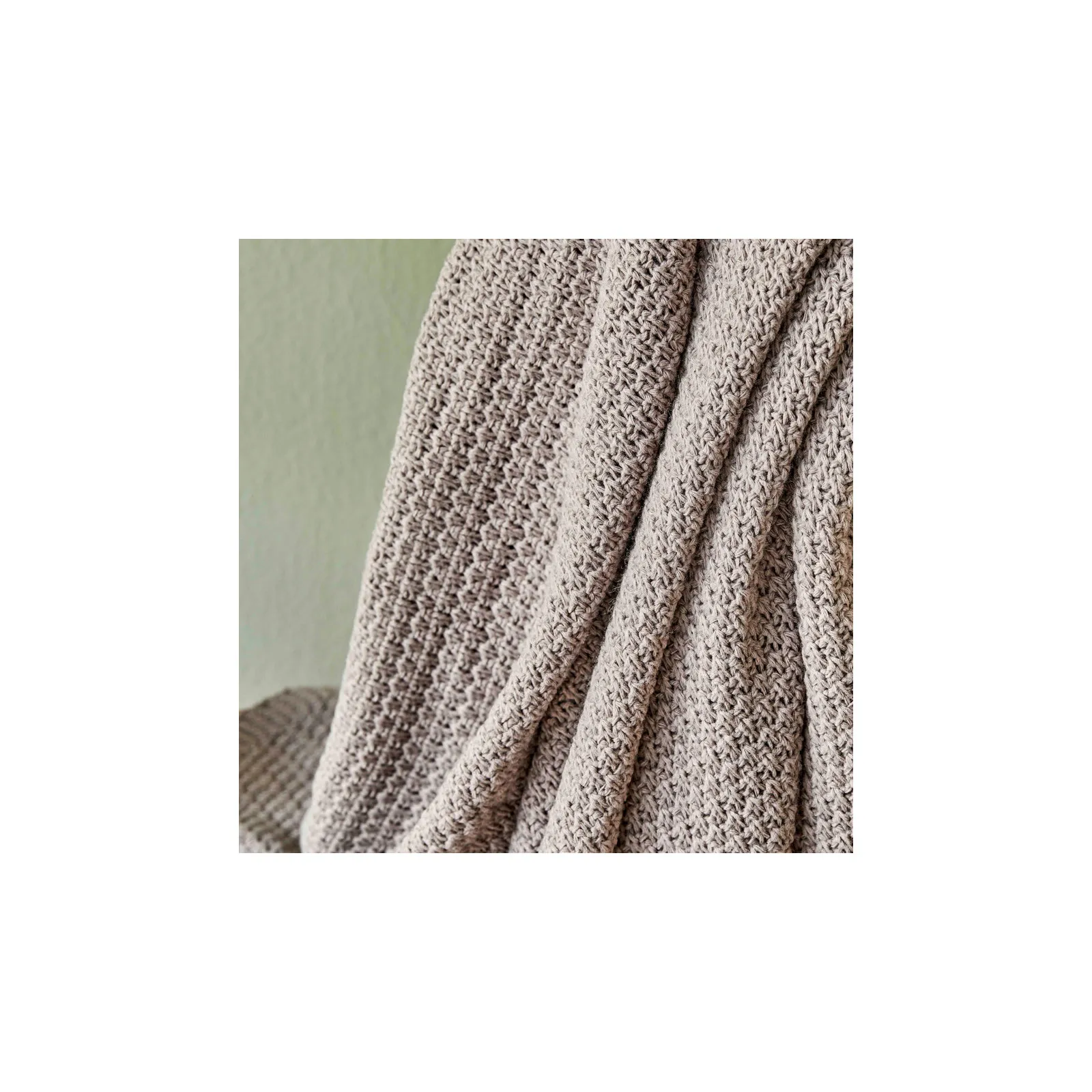 Karaca Home Back To Basic Braun Strickdecke Doppel – Bild 4