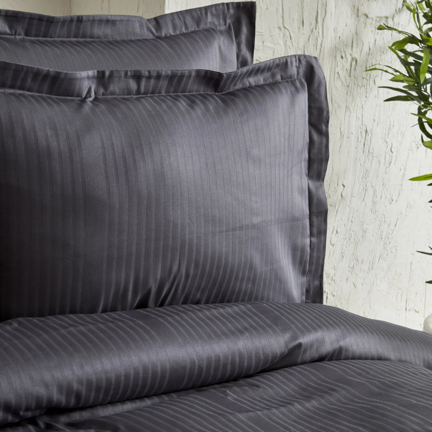 Karaca Home Uniq 100% Baumwolle Sateen Doppel Bettbezug Set Anthrazit – Bild 4