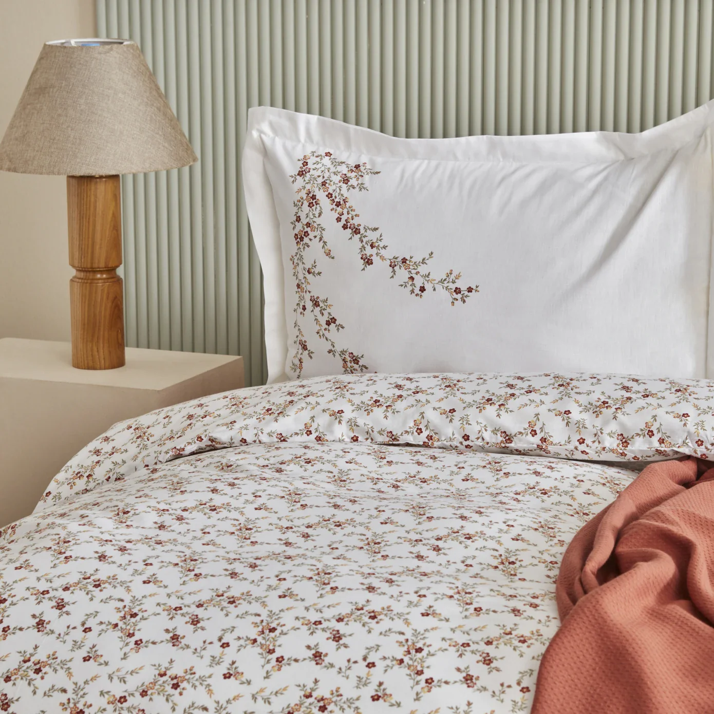 Karaca Home Mizu 100% Baumwolle Doppel-Bettwäsche-Set mit Gratis Decke – Bild 3