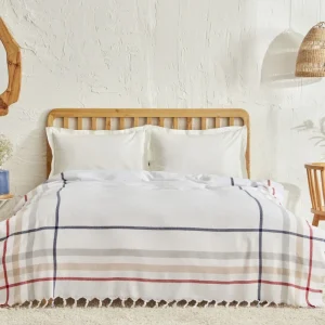 Karaca Home Jaqueline Pestemal-Tagesdecke Weiß – Doppelbett