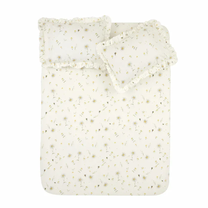 Karaca Home Emma 100% Baumwolle Rüschens Spannbettlaken Set Gelb (PP) – Bild 6