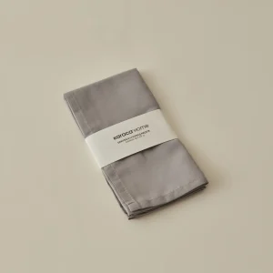 Karaca Home Belle Saum 2-teiliges Stoffserviette Grau