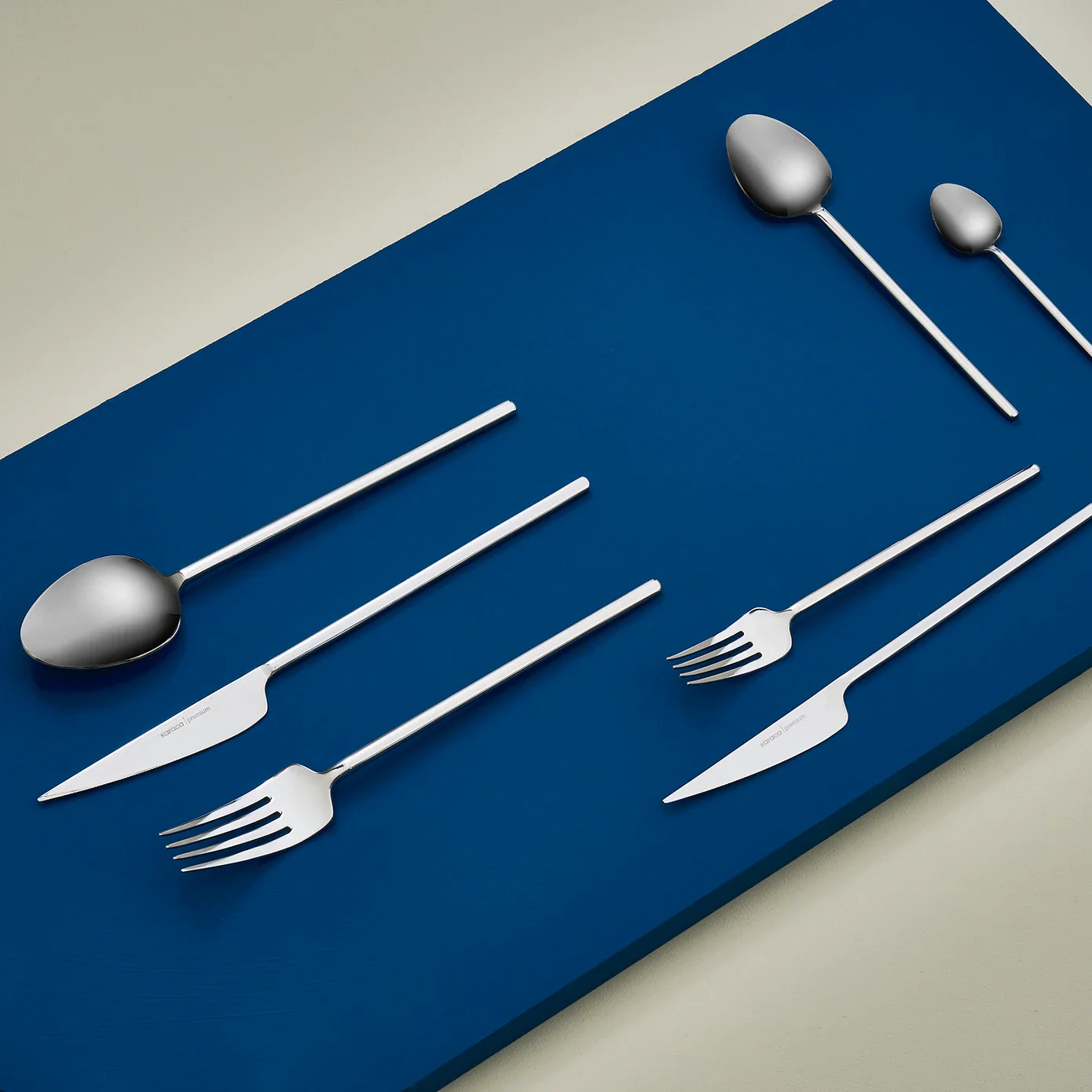 Karaca 316 Premium Sirius Platin 12-Personen 84-teiliges Besteckset – Bild 2