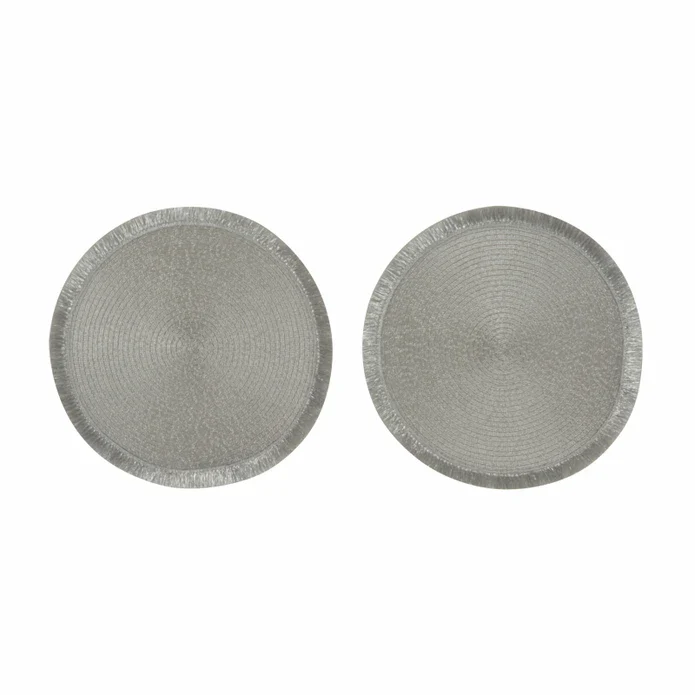 Karaca Home Ravlen Round Amerikanische Serviette 2er Set Silber – Bild 2
