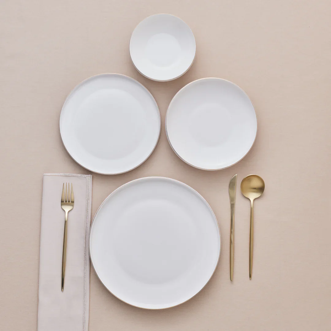 Karaca Streamline New Saturn V2 Gold Geschirrset für 6 Personen, 24-teilig