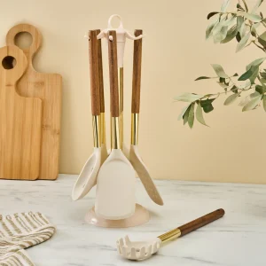 Karaca Harper 7-teiliges Service-Set mit Ständer