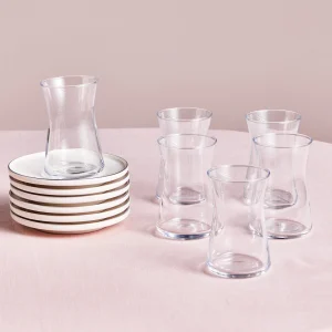 Karaca Streamline Saturn 6-Personen 12-teiliges Teeset Platin