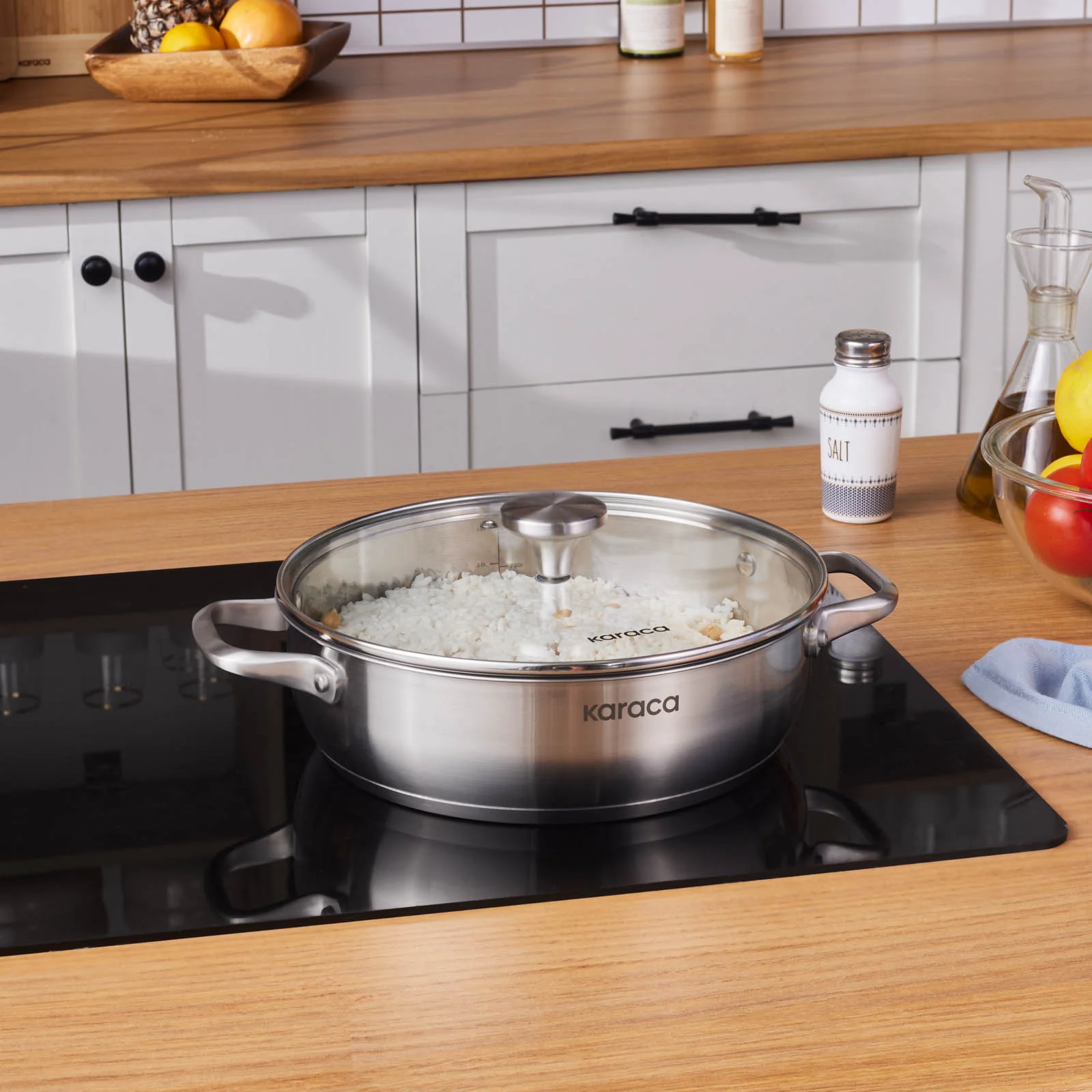 Karaca Elite Edelstahl-Kasserolle Flach 26 cm 3,4 L – Bild 2