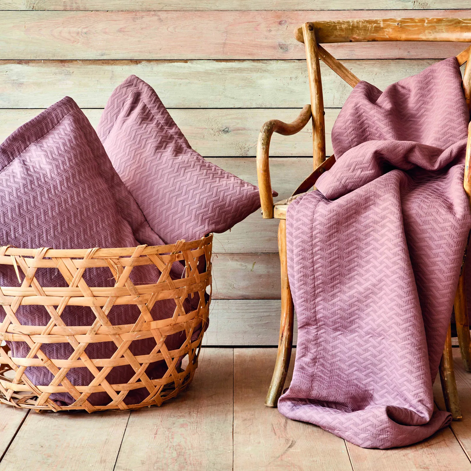 Karaca Home Charm Bold Helle Pflaume Doppeltes Bettbezugsset