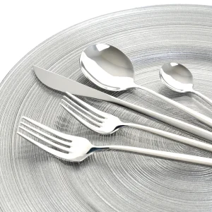 Karaca Jupiter 30-teiliges Besteckset Silber für 6 Personen mit Box