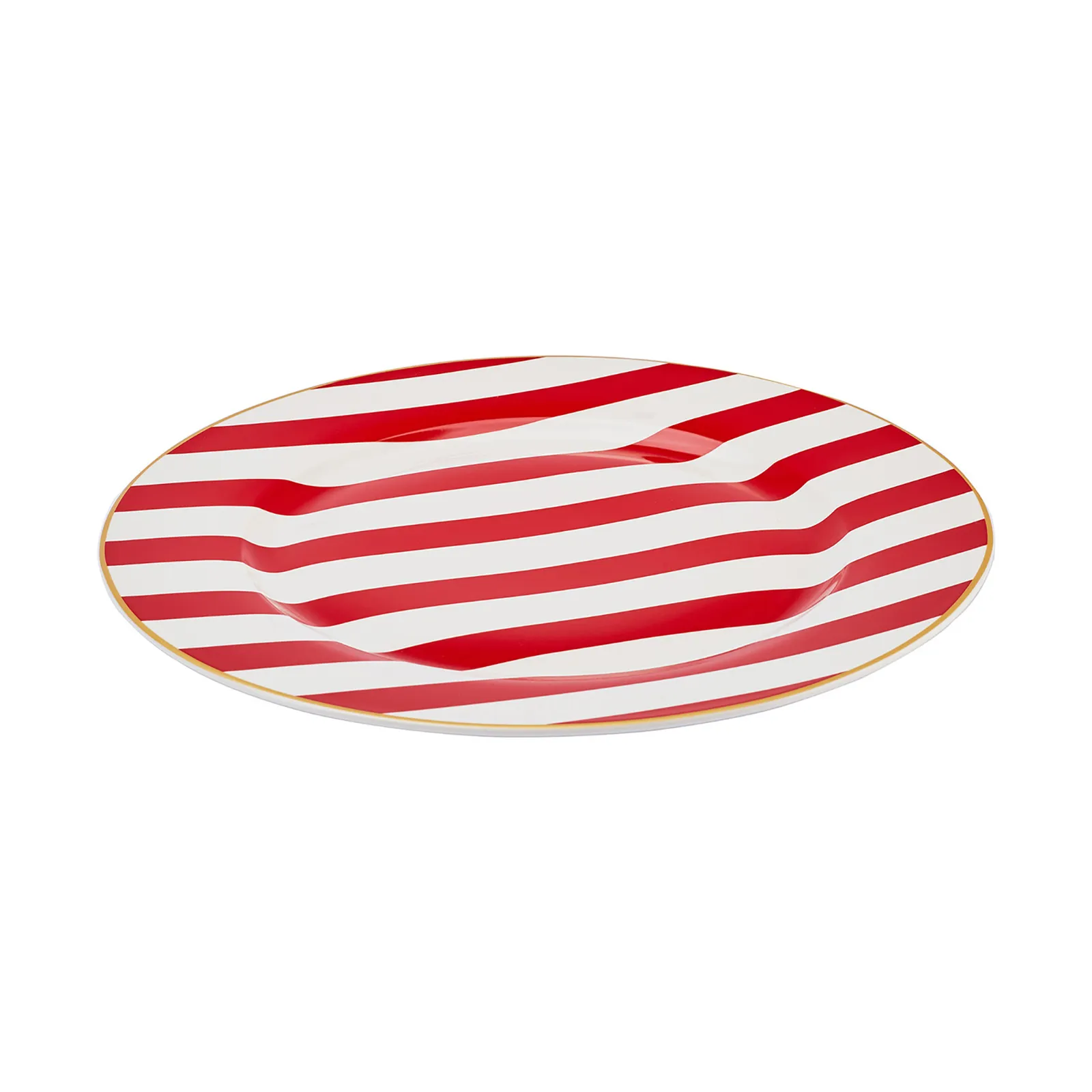 Karaca Rot Gestreifter Servierteller 27 cm – Bild 2