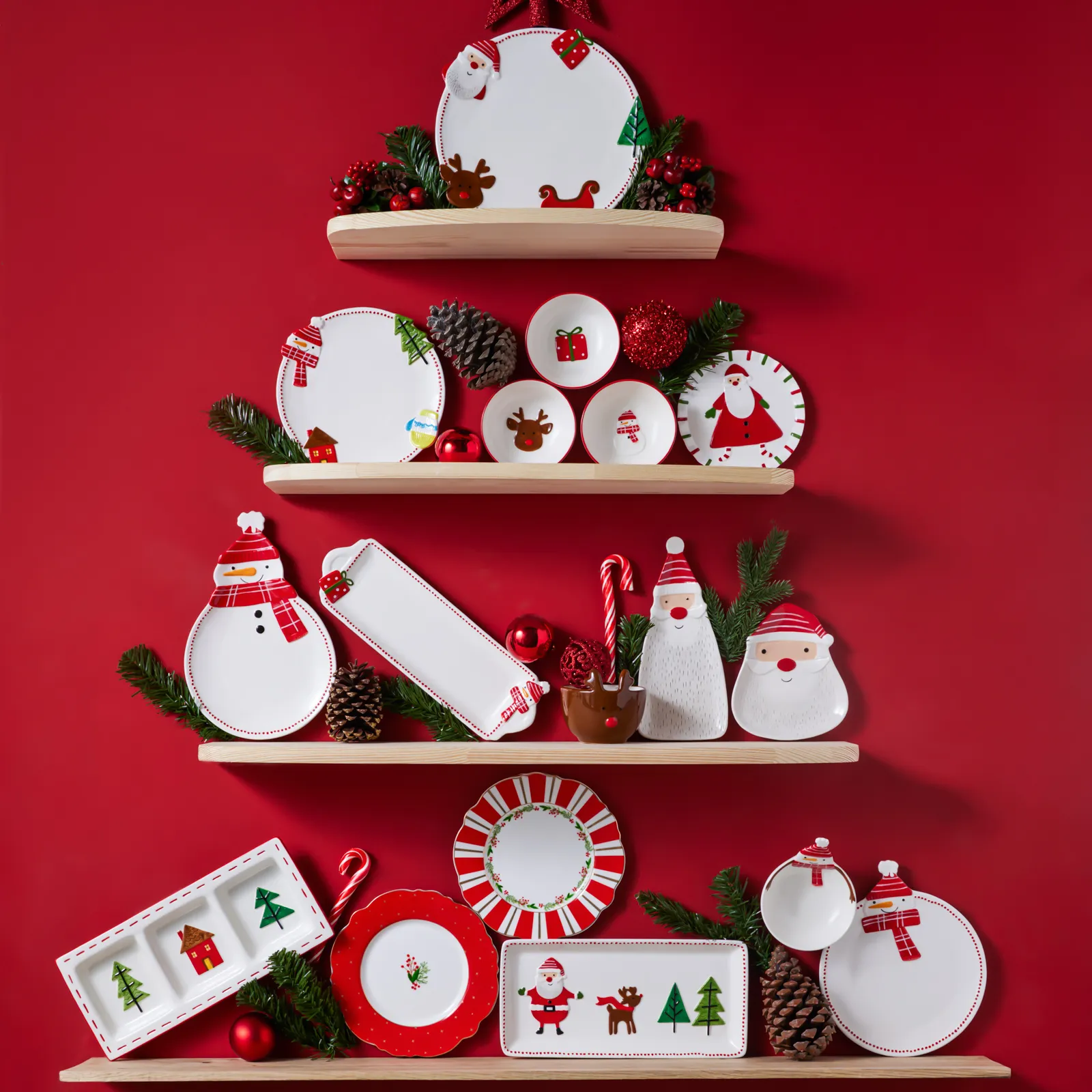 Karaca Weihnachten Santa 3 Teile Präsentation Teller 31 cm – Bild 3