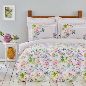 Karaca Home Vanty Lila Doppel Bettbezug Set, 100% Baumwolle