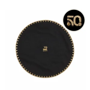 Karaca-Kollektion zum 50-jährigen Jubiläum Rundes Tischset Schwarz Gold