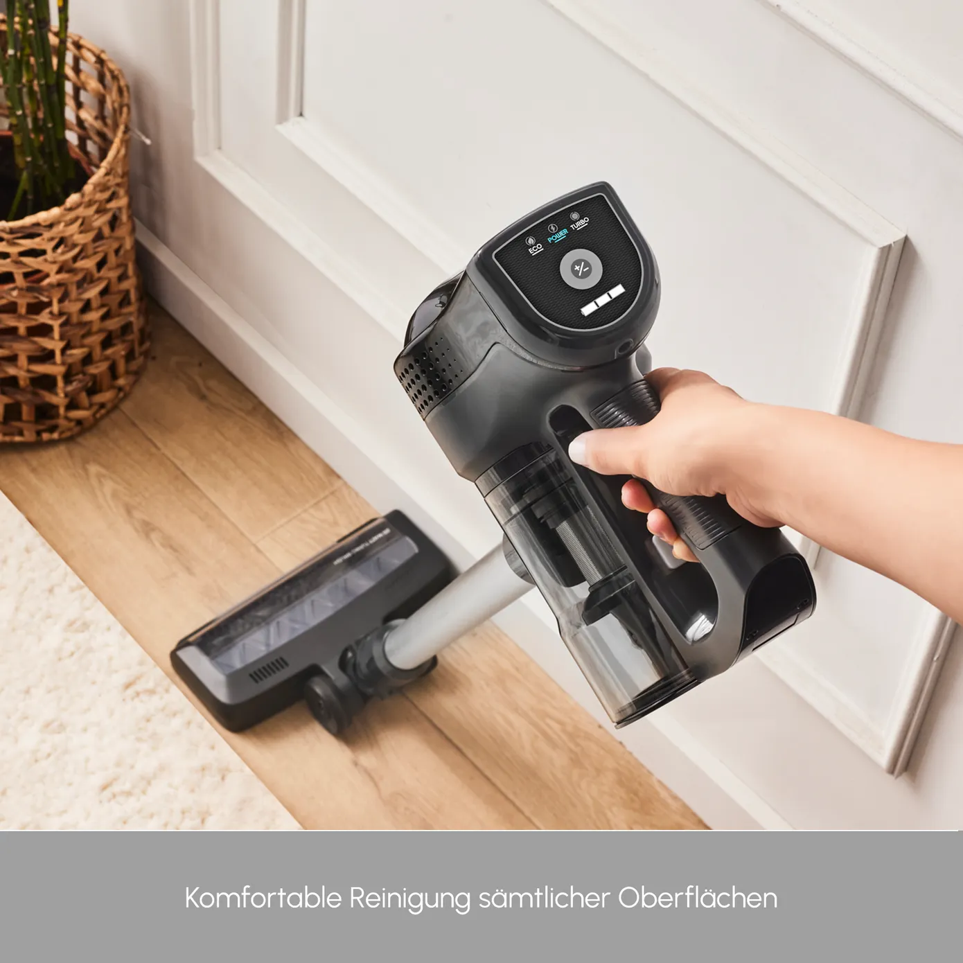 Karaca Vantuz Power Force Akku Staubsauger Standstaubsauger, Schwarz – Bild 7