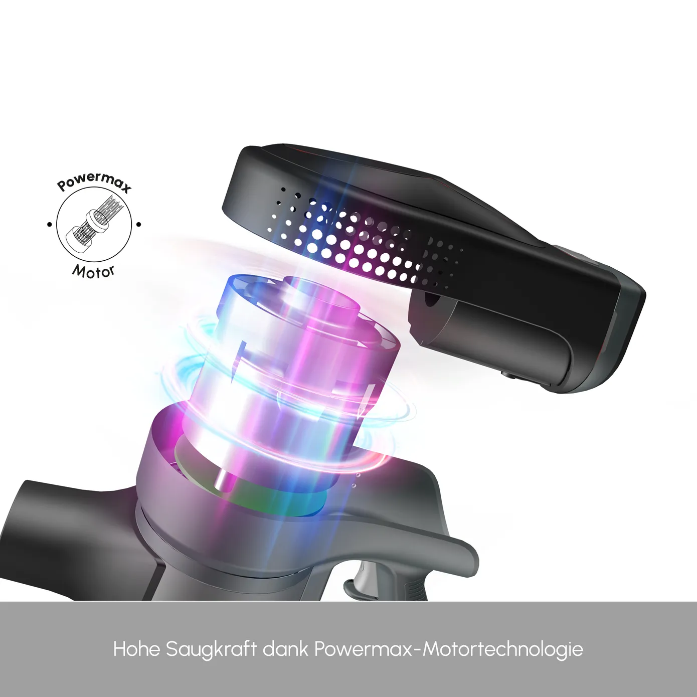 Karaca Vantuz Power Force Akku Staubsauger Standstaubsauger, Schwarz – Bild 9