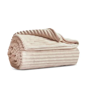 Karaca Ruby Stripe, Wellsoft TV-Decke, Ecru