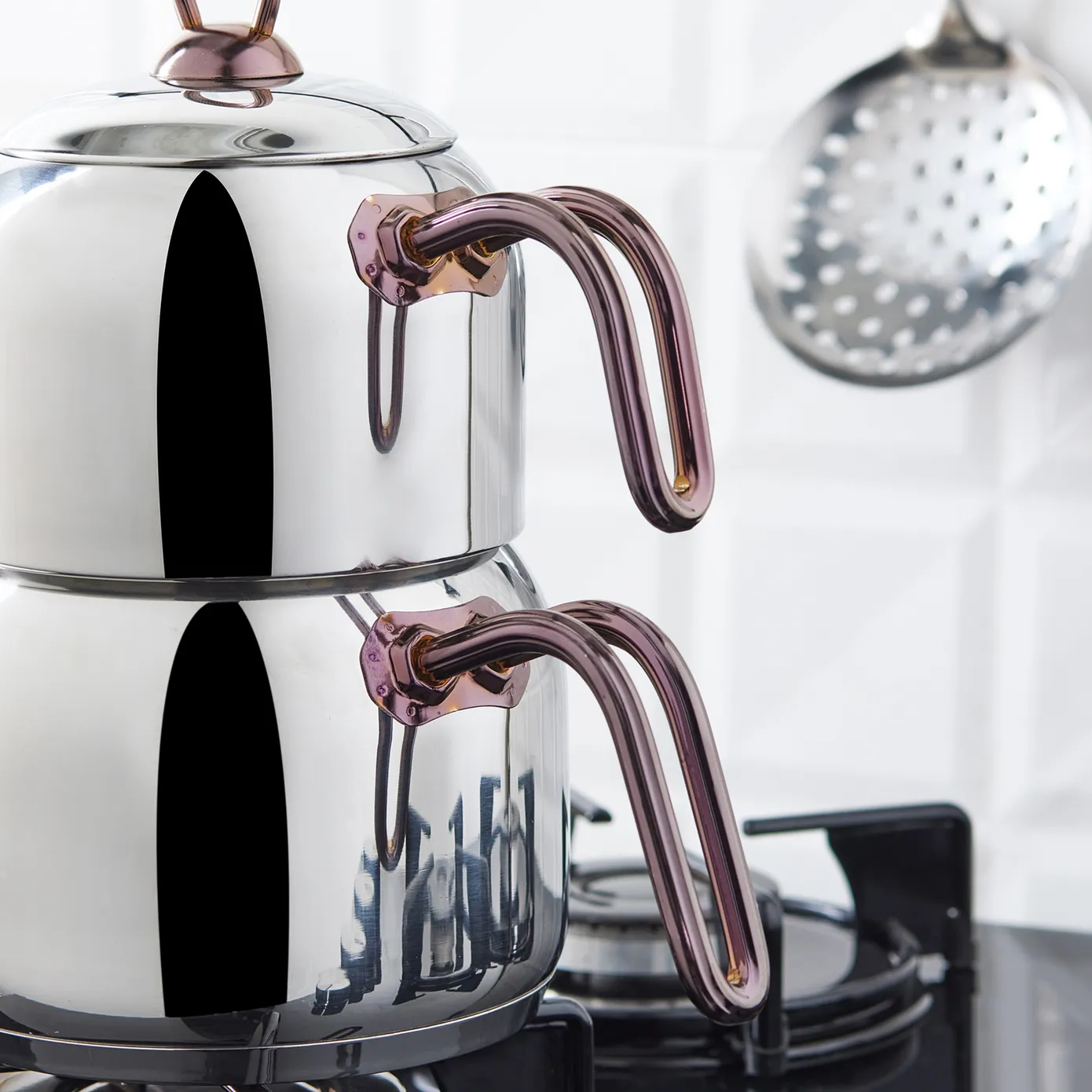 Karaca Urban Induktion Basis Midi Teekanne Set, Rosegold – Bild 3