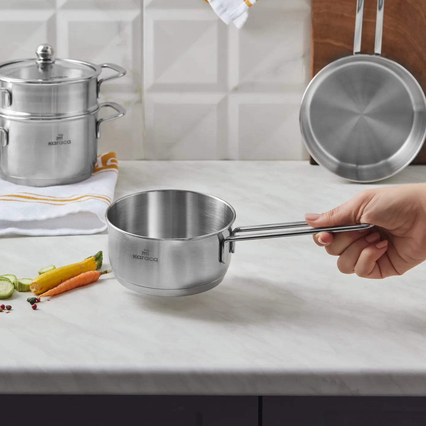 Karaca Baby Milchkännchen/Saucen Schöpfer, Stahl, 12 cm – Bild 2