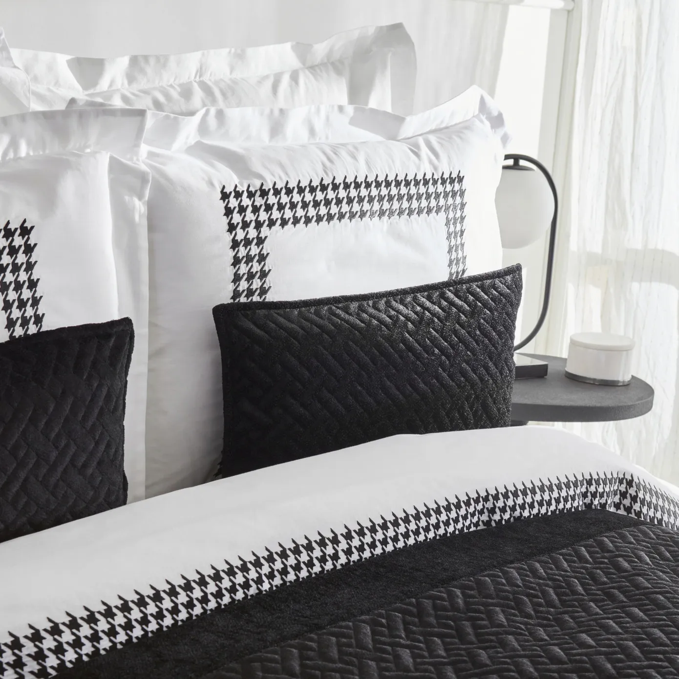 Karaca Home White Col Bruce Bett Läuferset, Schwarz – Bild 2