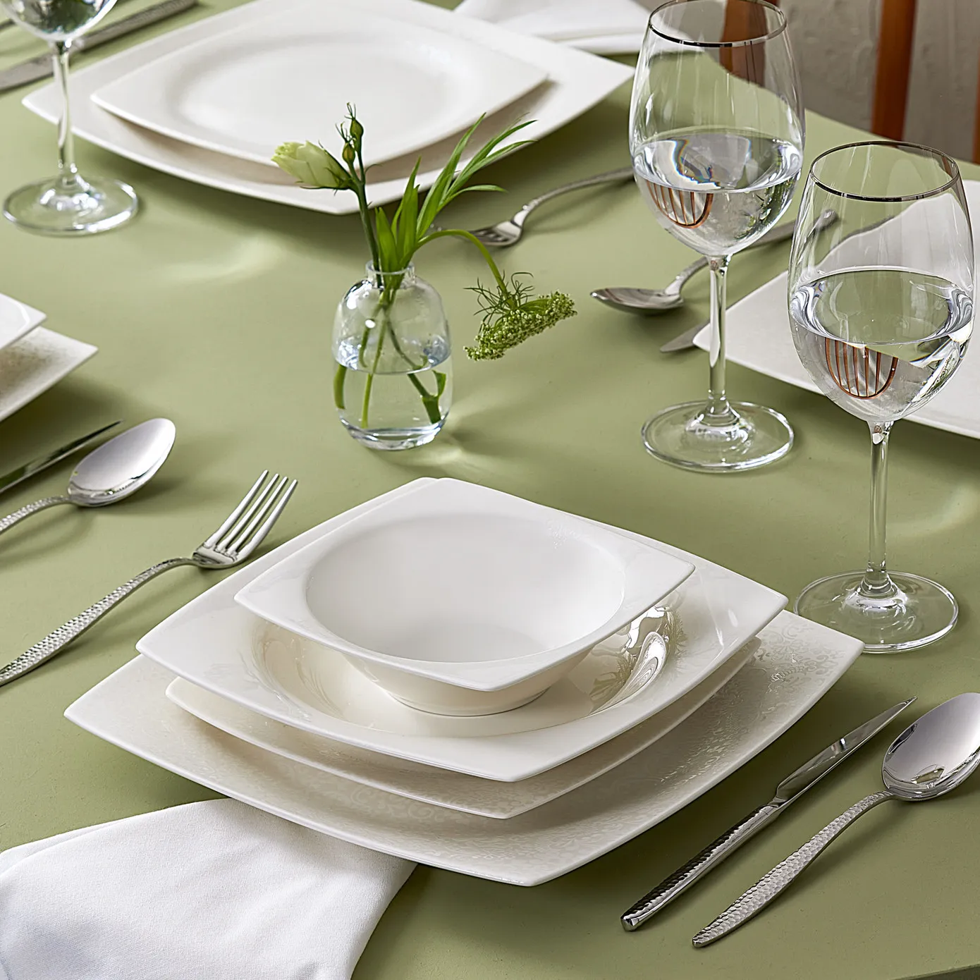 Karaca New Flava 6 Personen Geschirrset, 24 Teilig, Porzellan