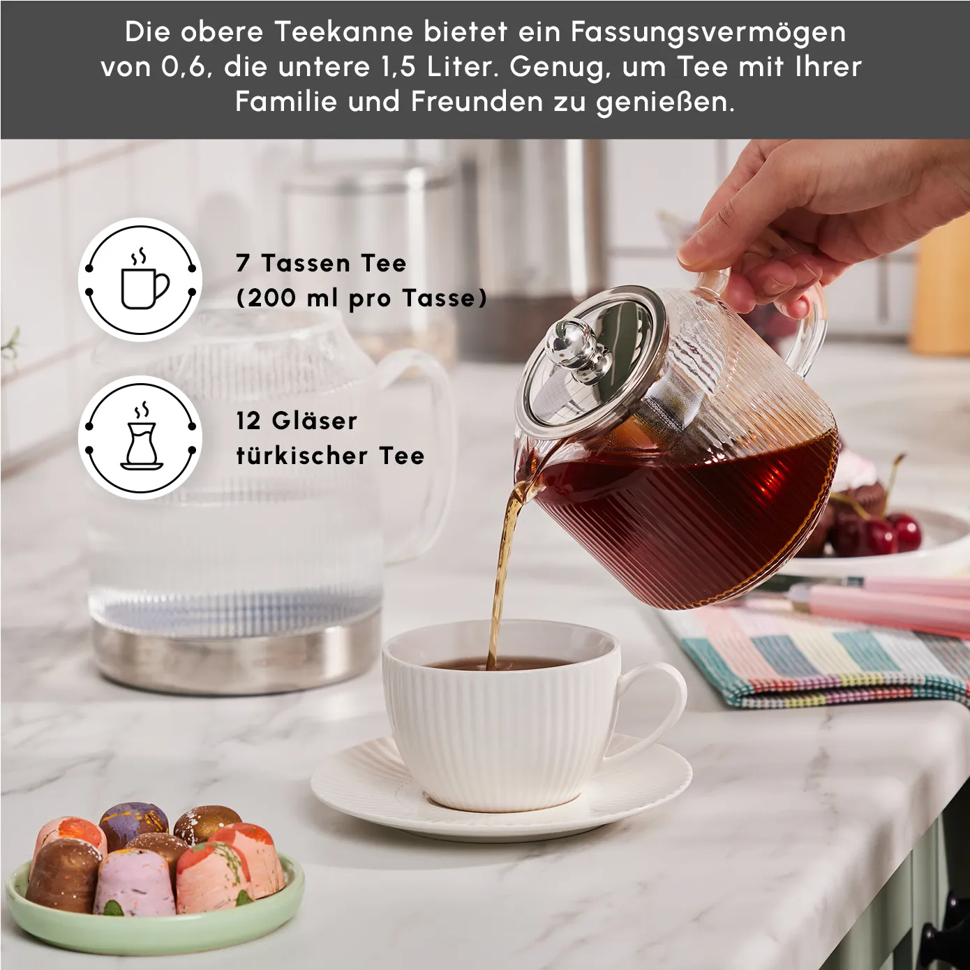 Karaca Kelly Glas Teekanne – Bild 5