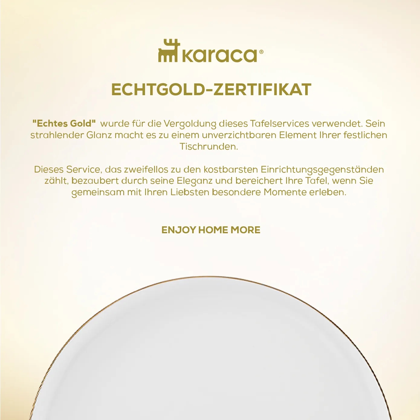 Karaca Red Carpet Collection Streamline New Hole Gold Geschirrset, 59 Teilig, New Generation Bone – Bild 9