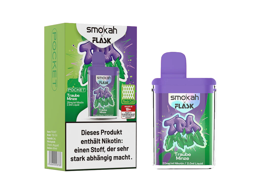 Smokah x Flask - Pocket Einweg E-Zigarette – Bild 4