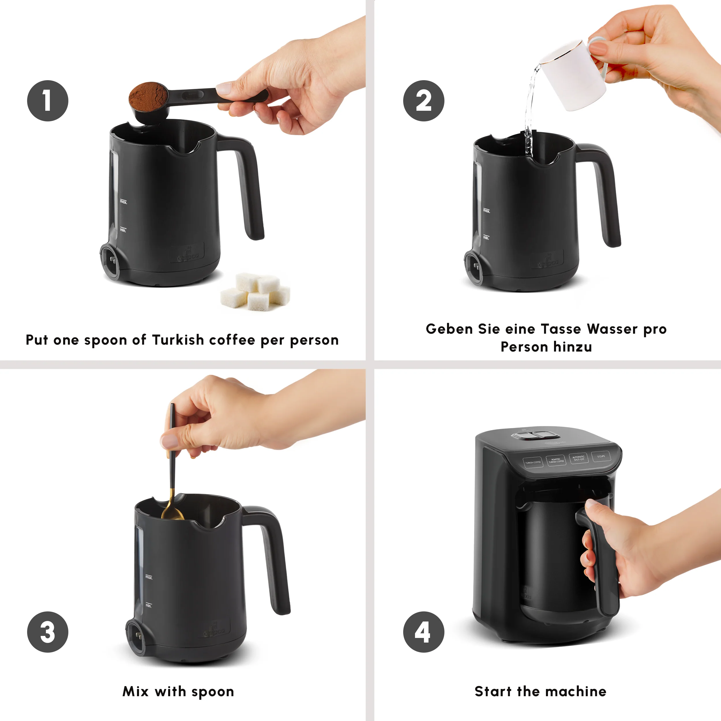 Karaca Hatır Koz Milky Türkische Kaffeemaschine Weiß – Bild 7