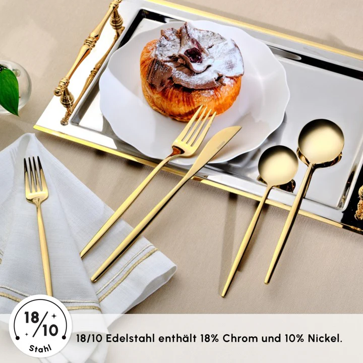 Karaca Orion Gold 6-Personen 30-teiliges Besteckset – Bild 4