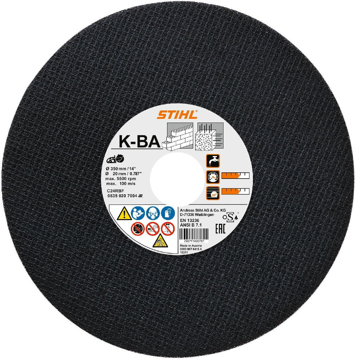 STIHL Kunstharz-Trennschleifscheibe Stein, Ø 350 mm