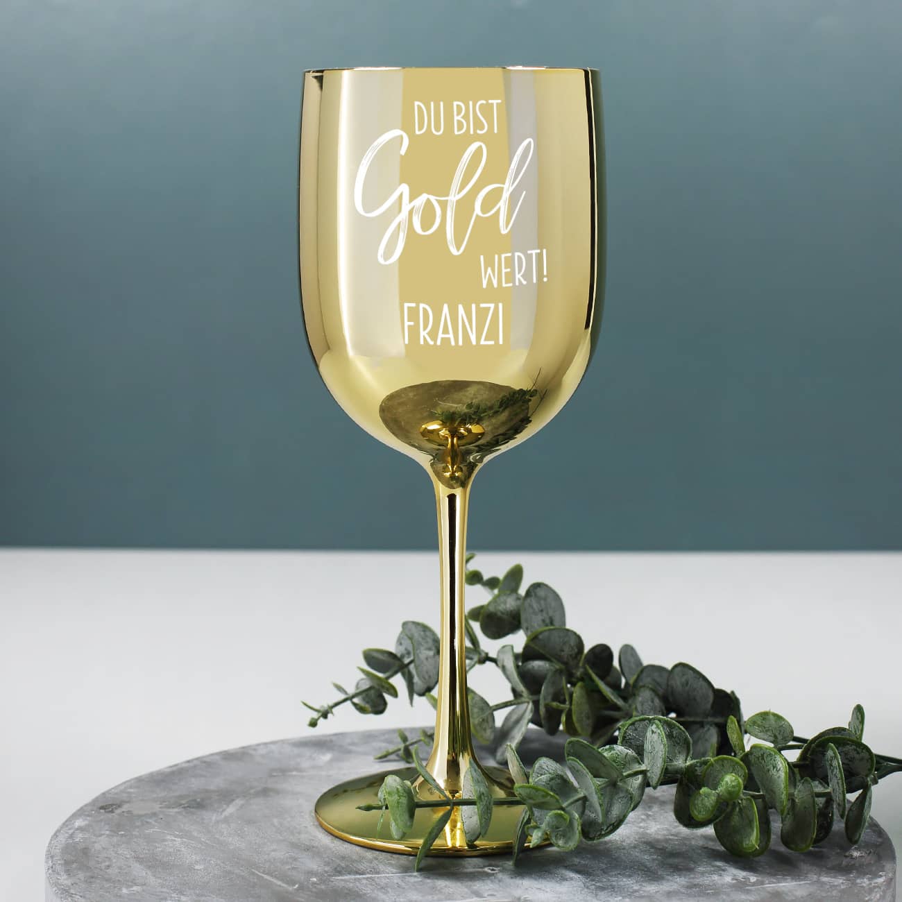 Du bist Gold wert! - Lillet Geschenkset mit Trinkkelch und Präsentbox – Bild 6