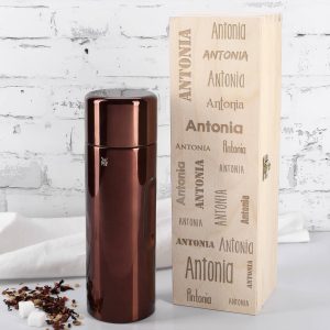 WMF Thermosflasche in 3 Farben mit persönlicher Holzbox