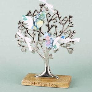Skulptur - Liebesbaum - mit Wunschgravur als Geldgeschenk oder Dekoration